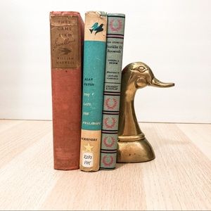 Brass Duck Bookend